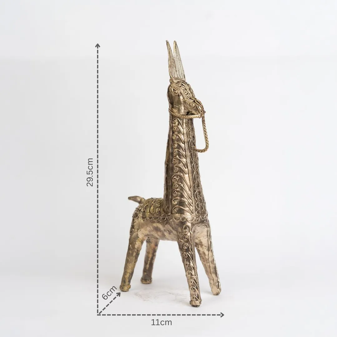 Dokra Style Horse Showpiece with dm