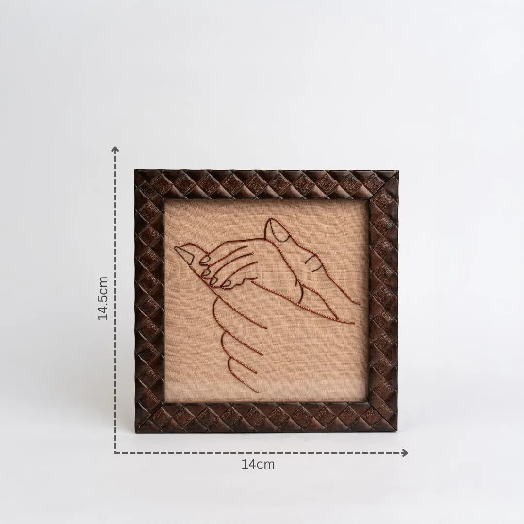 Hand Embroidered Wall Frame Of An Infant and An Adult Person with dm