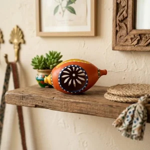 Terracotta Conch Shape Tea-light Holder (Orange)