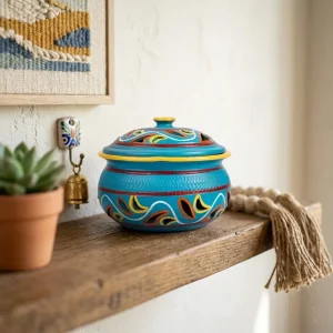 Terracotta Donga Handi (Blue)